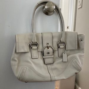 White coach bag